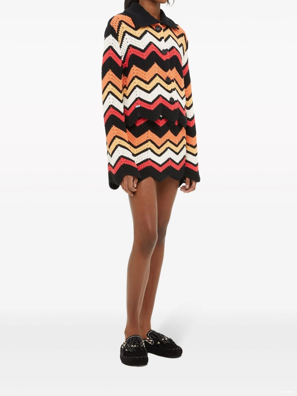 Affordable chevron Kaleidoscopic Alanui knitted Women jacket 0712